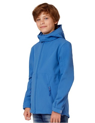 B-JK969-Kids Hooded Softshell Jacket